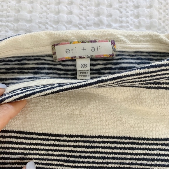 Anthropologie Eri + Ali Striped Mockneck Sweater - Picture 5 of 6